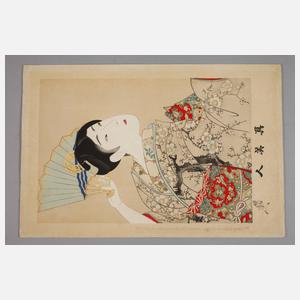 Vier Farbholschnittte Japan um 1900