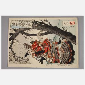 Vier Farbholschnittte Japan um 1900