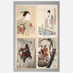 Vier Farbholschnittte Japan um 1900