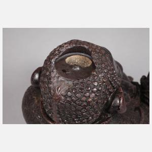 Wachsfigur Sitzender Buddha