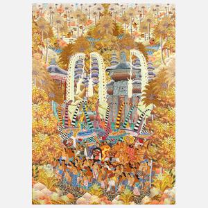 Balinesische Festszene