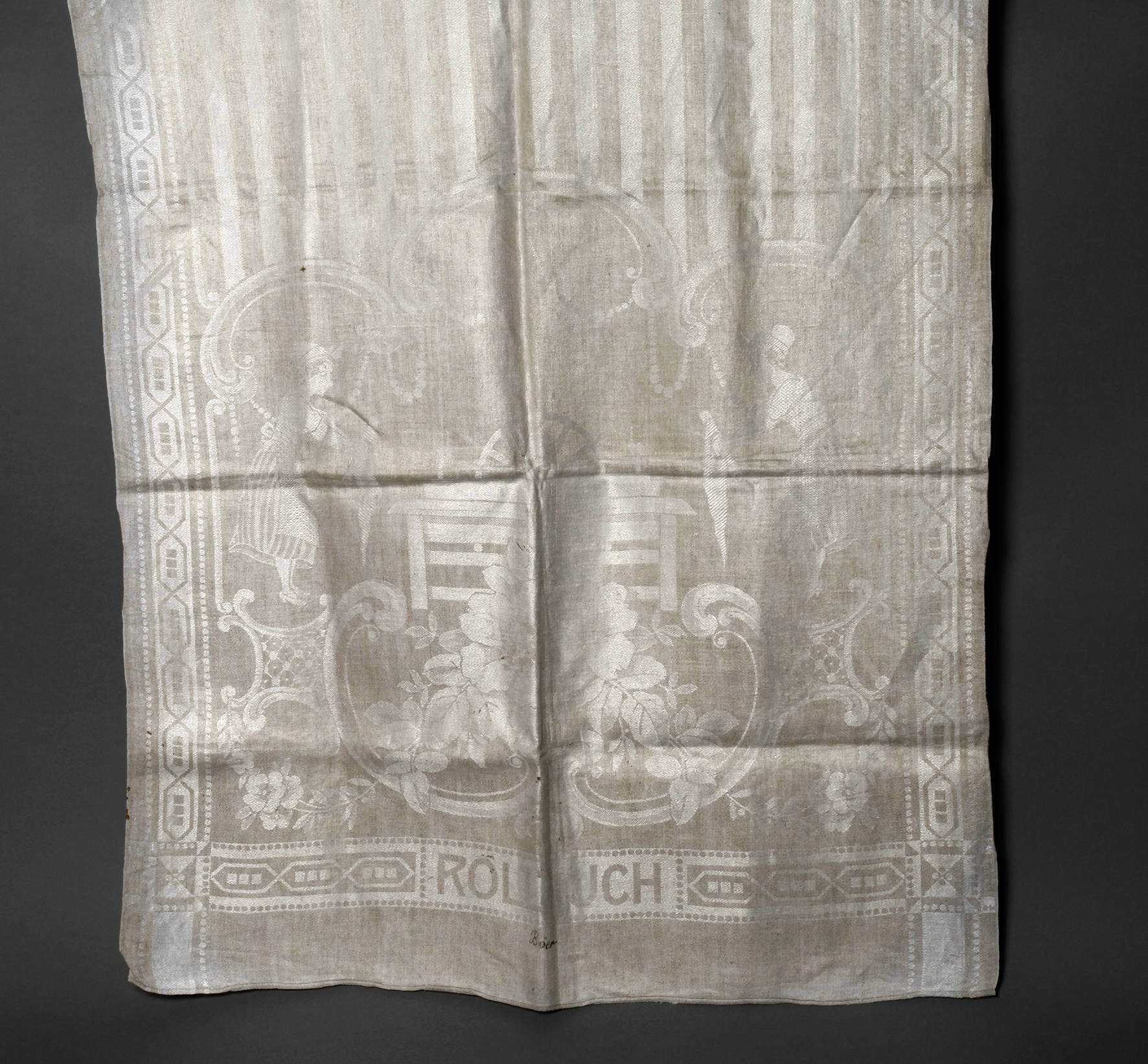 Gebilddamast-Mangeltuch