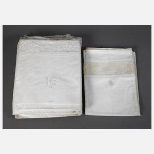 Bettgarnitur Spitzenbesatz