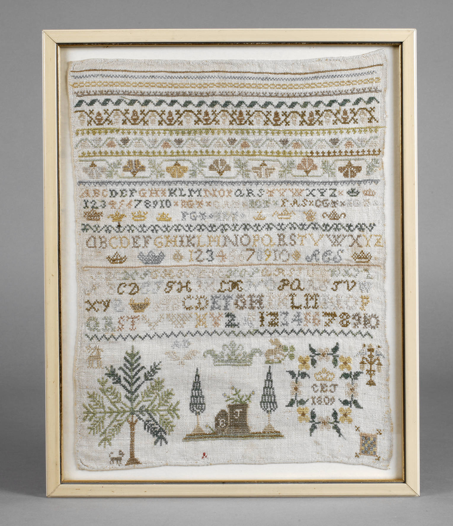 Stickmustertuch Klassizismus