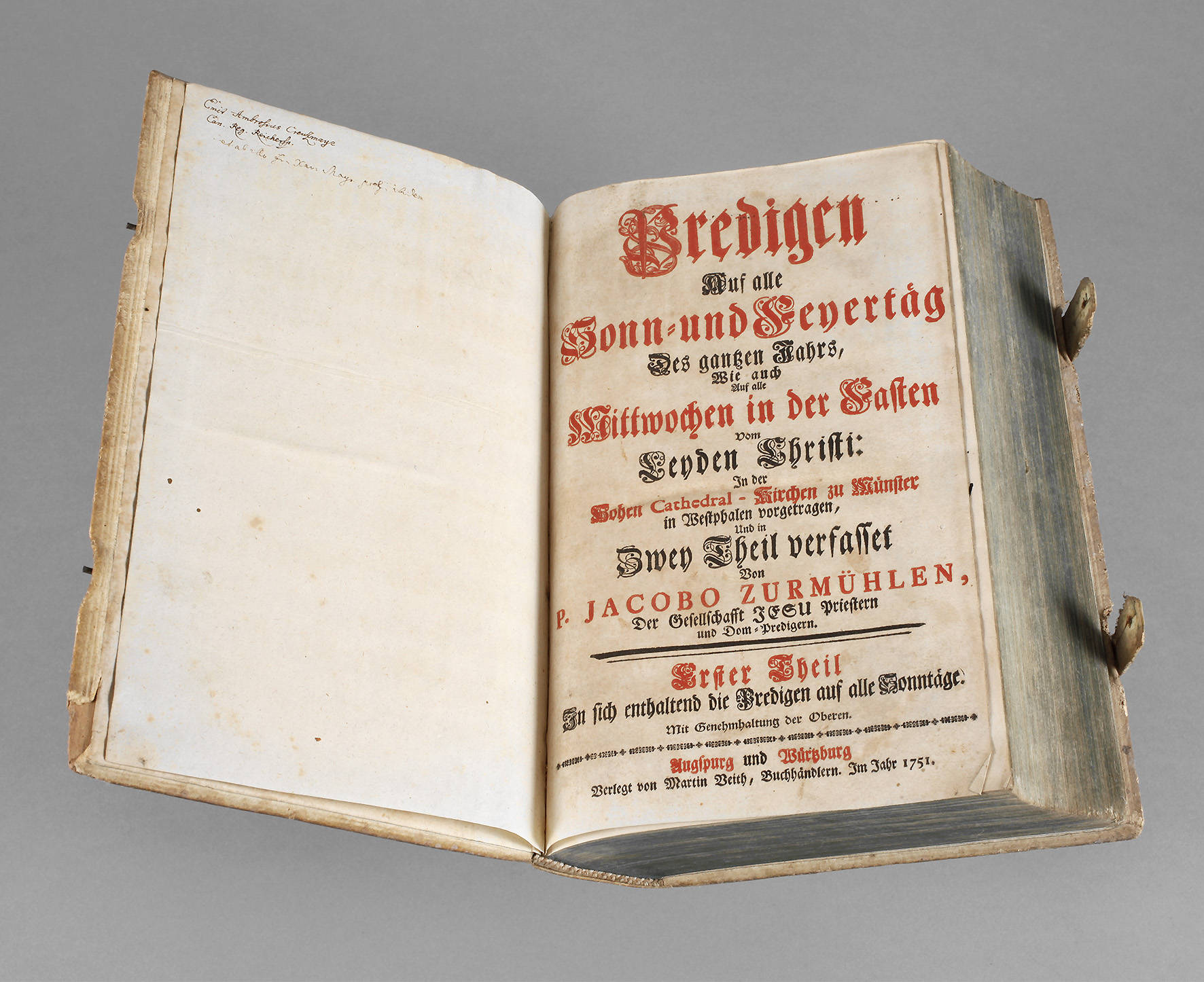 Zurmühlens Predigtenbuch 1751