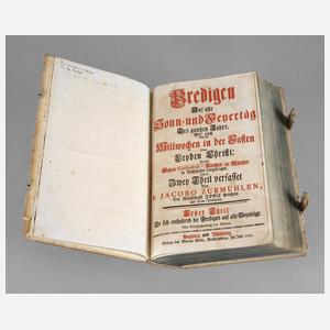 Zurmühlens Predigtenbuch 1751