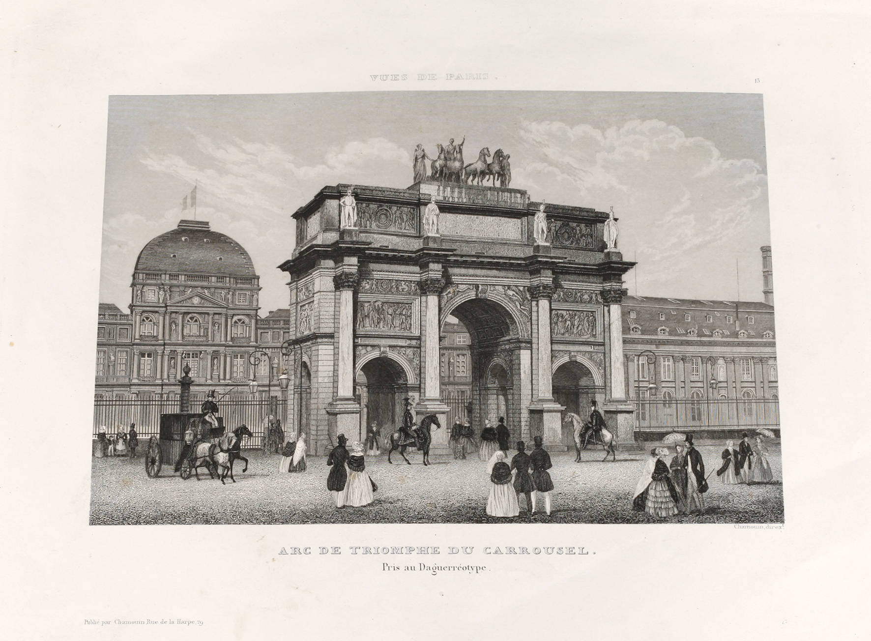 Stahlstichmappe Paris um 1850