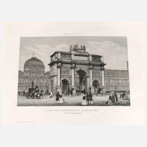 Stahlstichmappe Paris um 1850