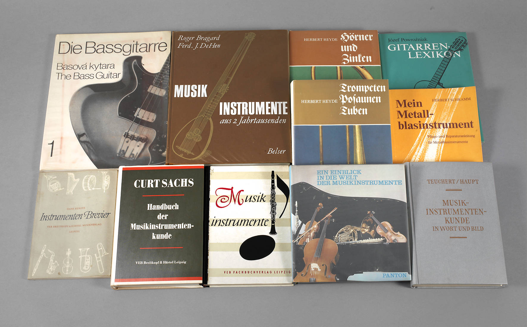 Konvolut Fachbücher Musikinstrumente