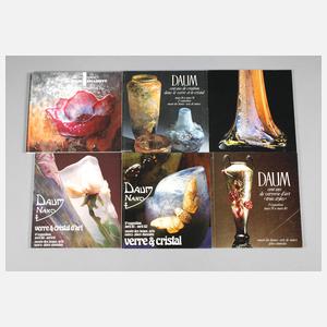 Konvolut Ausstellungskataloge Daum Verrerie