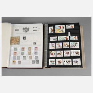Zwei Briefmarkenalben Rumänien