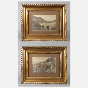 Zwei Panoramafotos ”Lago di Como”