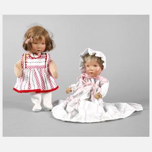 Zwei Käthe Kruse Biegepuppen