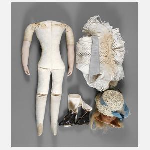 Leder-Puppenkörper mit Kleidung