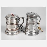 Zwei Spardosen in Deckelhumpenform111