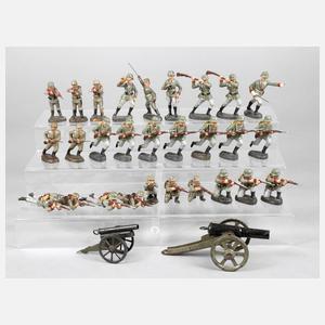 Elastolin Massesoldaten im Gefecht