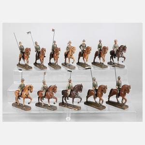 Konvolut Massesoldaten zu Pferd