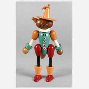 Gliederpuppe als Gestiefelter Kater