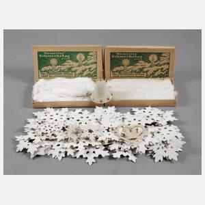 Konvolut Christbaumschmuck mit Glimmer