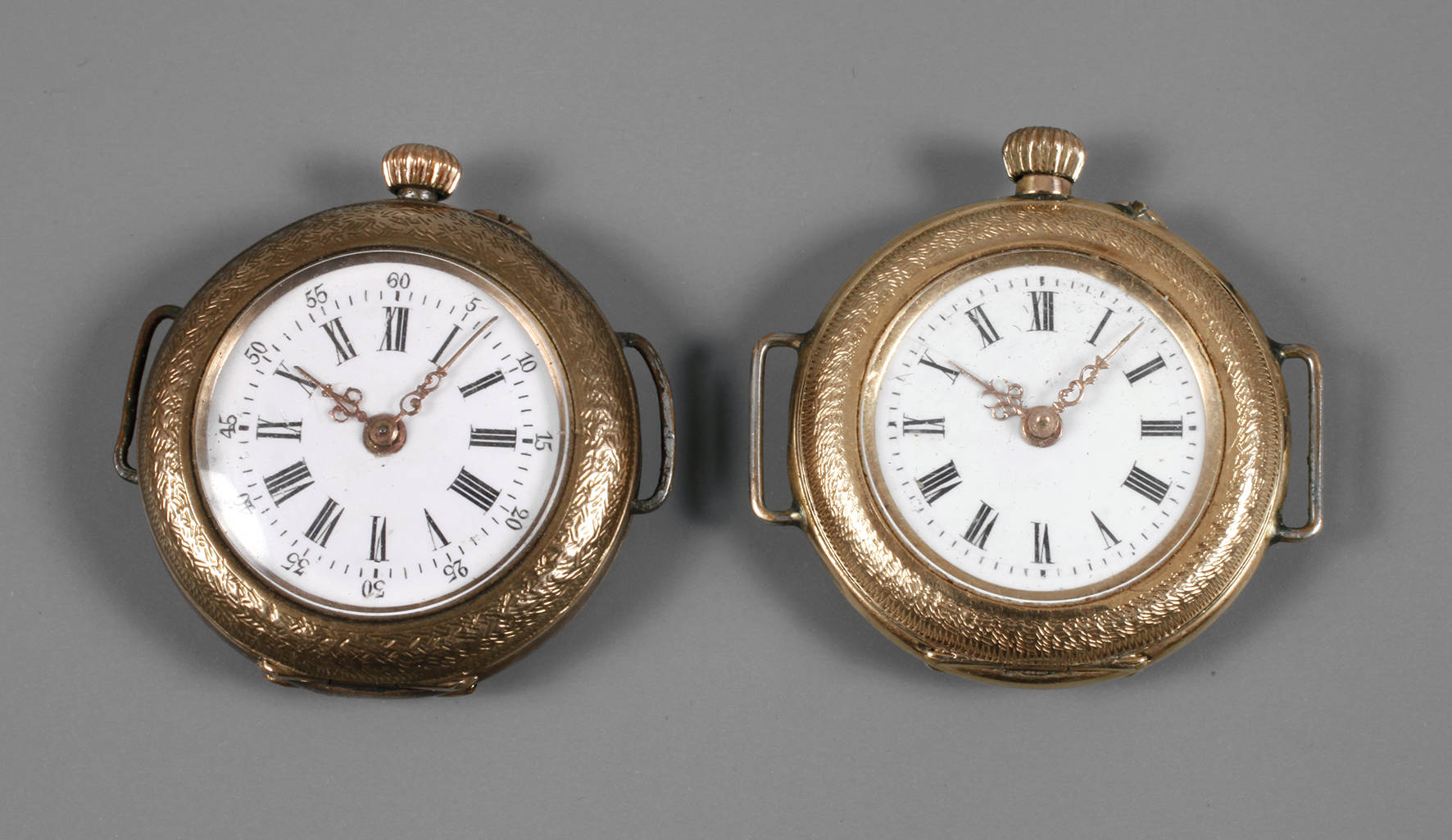 Zwei Damentaschenuhren Gold