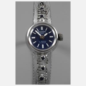 Damenarmbanduhr mit Saphiren