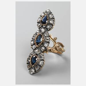 Großer Biedermeier Diamantring