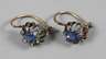 Paar kleine Ohrringe Saphir/ Diamant
