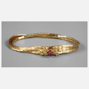 08c Goldarmband mit Rubinen