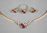 Schmuckset Gold Rubin und Brillant