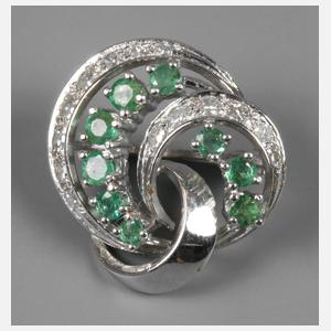 Tuchclip Brillant und Smaragd