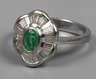 Smaragdring mit Diamanttrapezen
