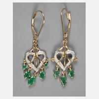 Paar Ohrhänger Smaragd111