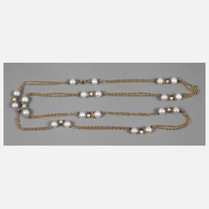 Goldkette mit Perlen