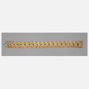 Goldenes Flechtarmband