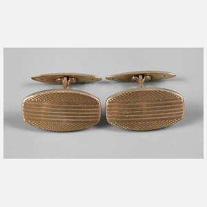 Paar Manschettenknöpfe Gold