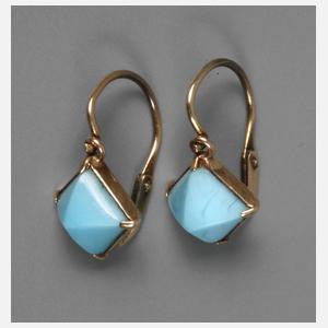 Paar Ohrhänger mit Türkis