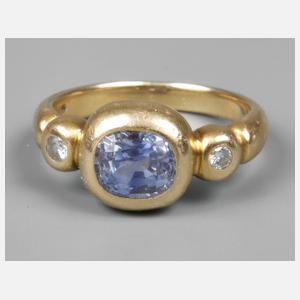 Amethystring mit Brilliant