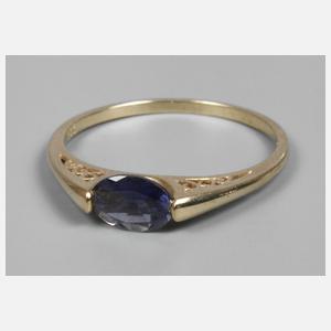 Art Déco Ring mit Amethyst