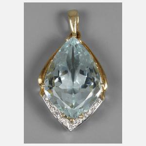 Großer Aquamarinanhänger