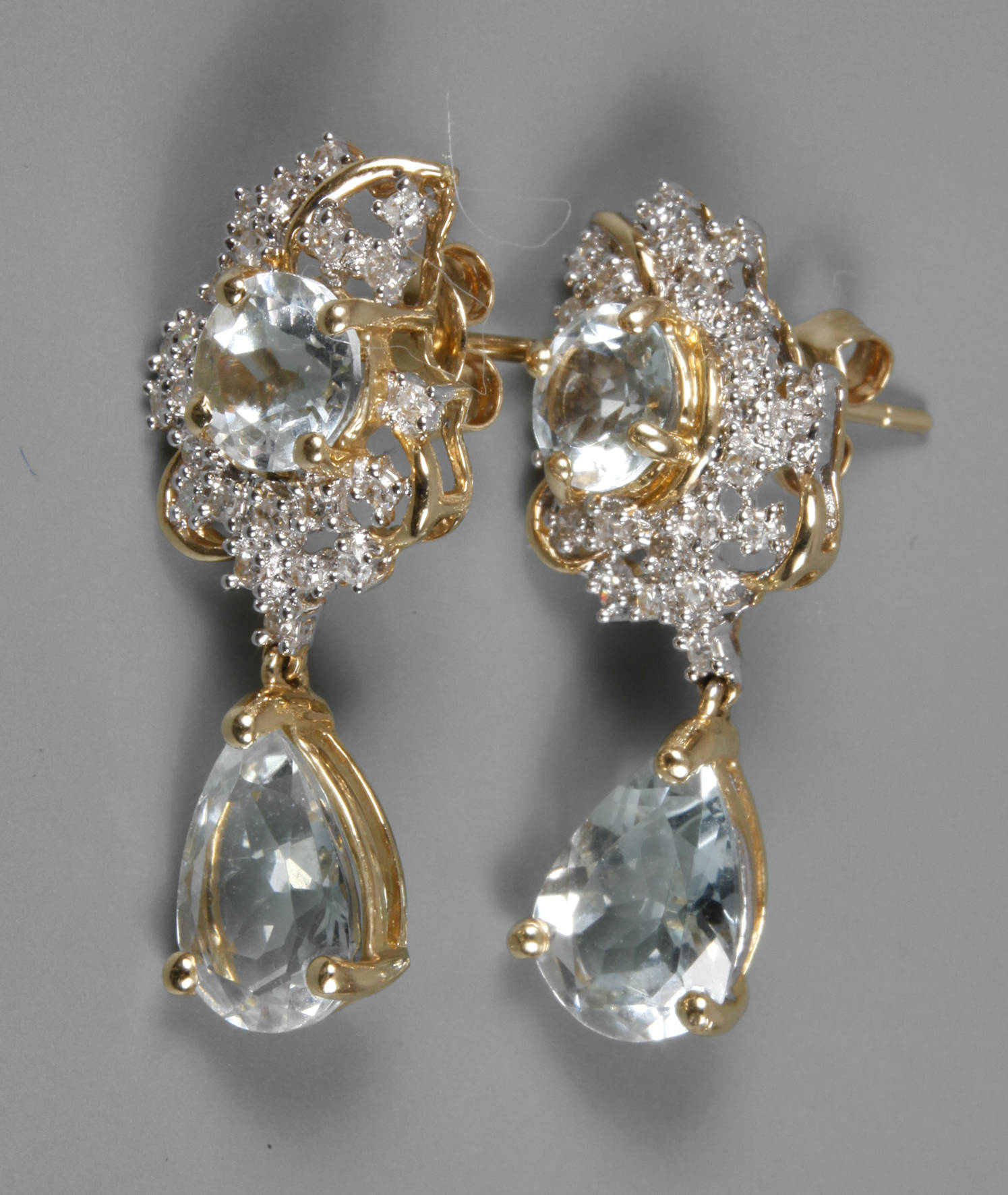 Paar Ohrhänger Aquamarin