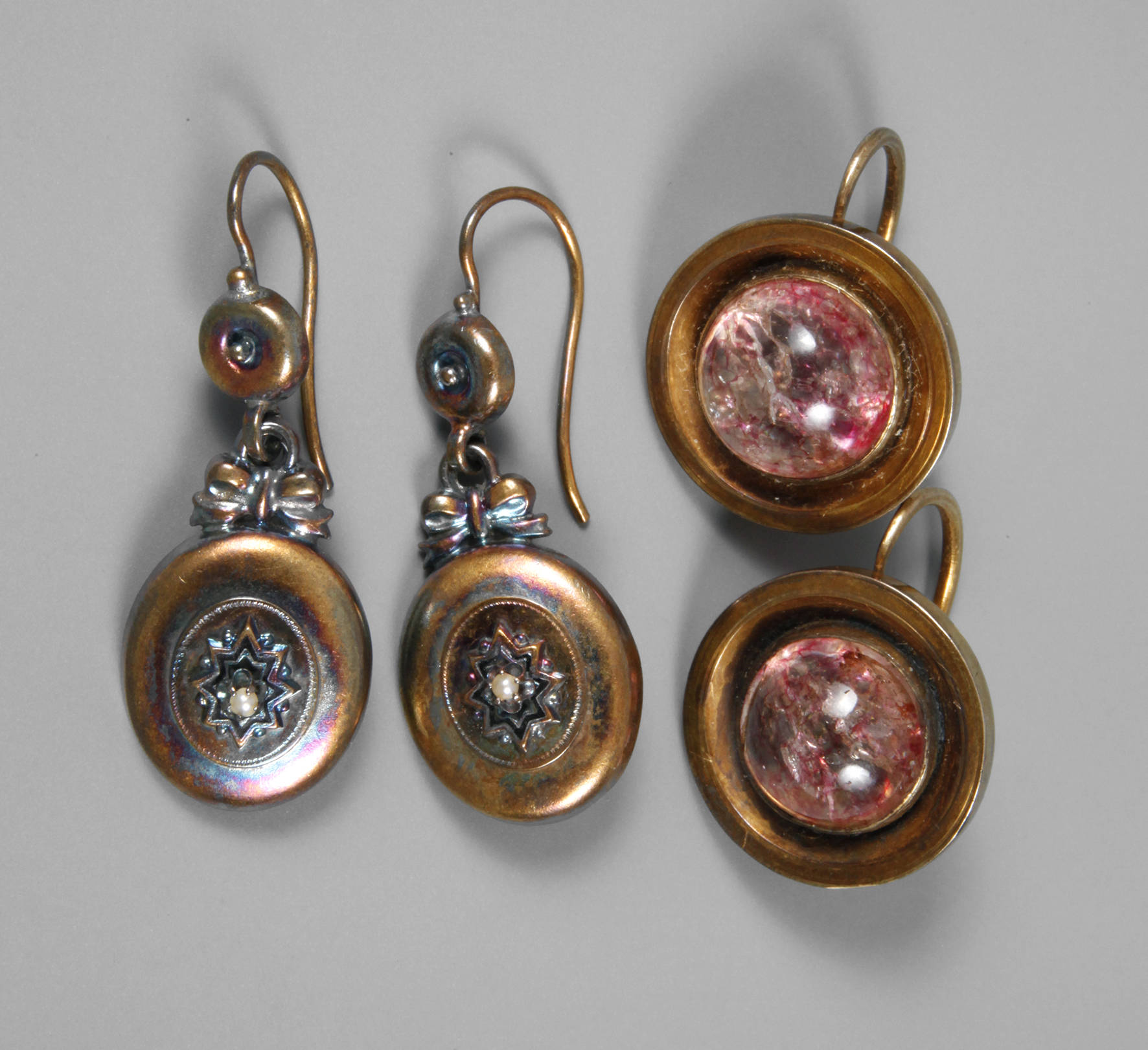 Zwei Paar Ohrringe Biedermeier