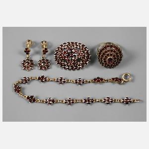 Konvolut Granat Schmuck