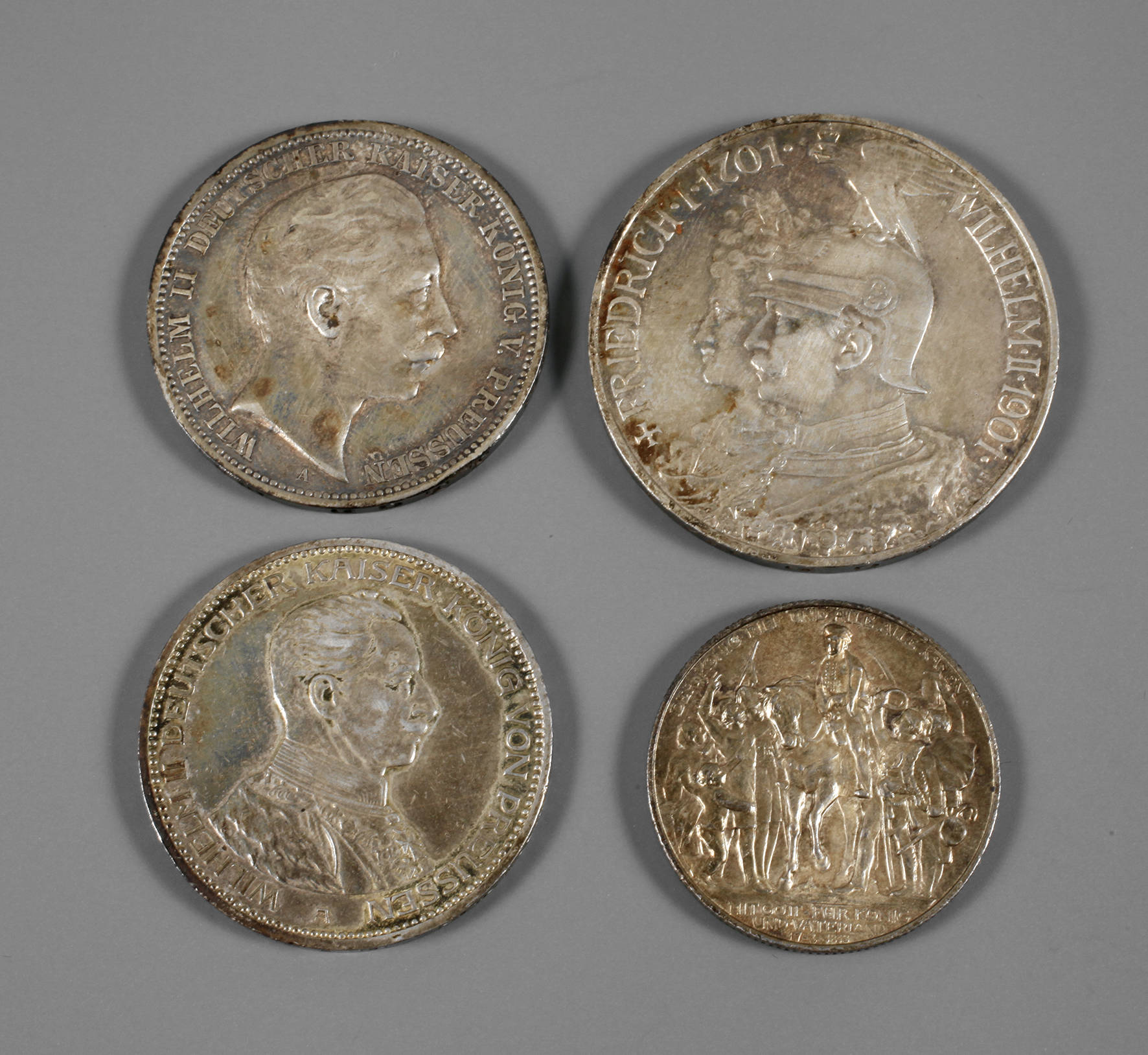 Vier Münzen Preußen
