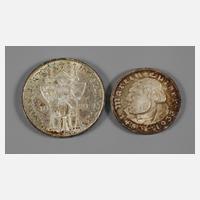 Zwei Münzen Weimarer Republik111