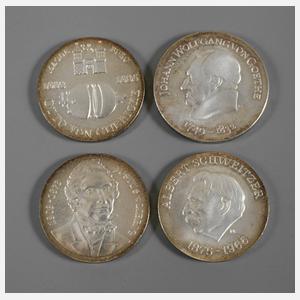 Vier Münzen DDR