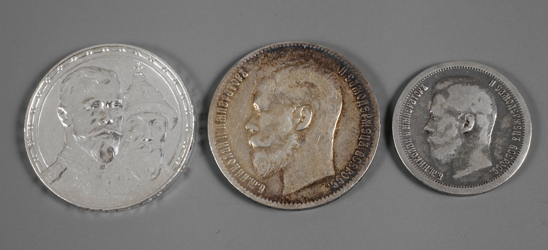 Drei Münzen Russland