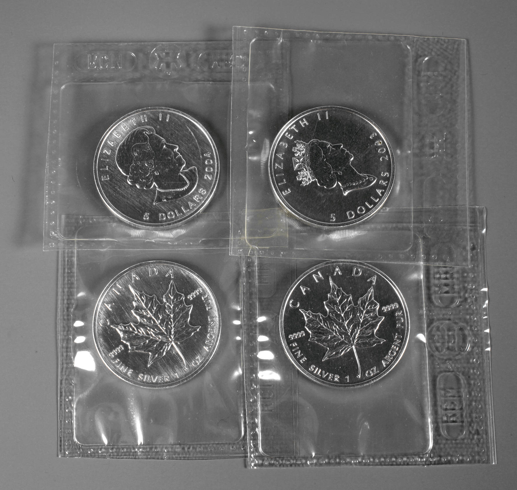 Vier Silberdollar Kanada