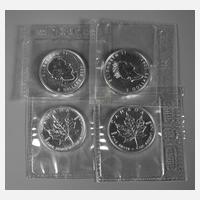 Vier Silberdollar Kanada111