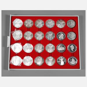 Posten Silbermünzen Nordamerika