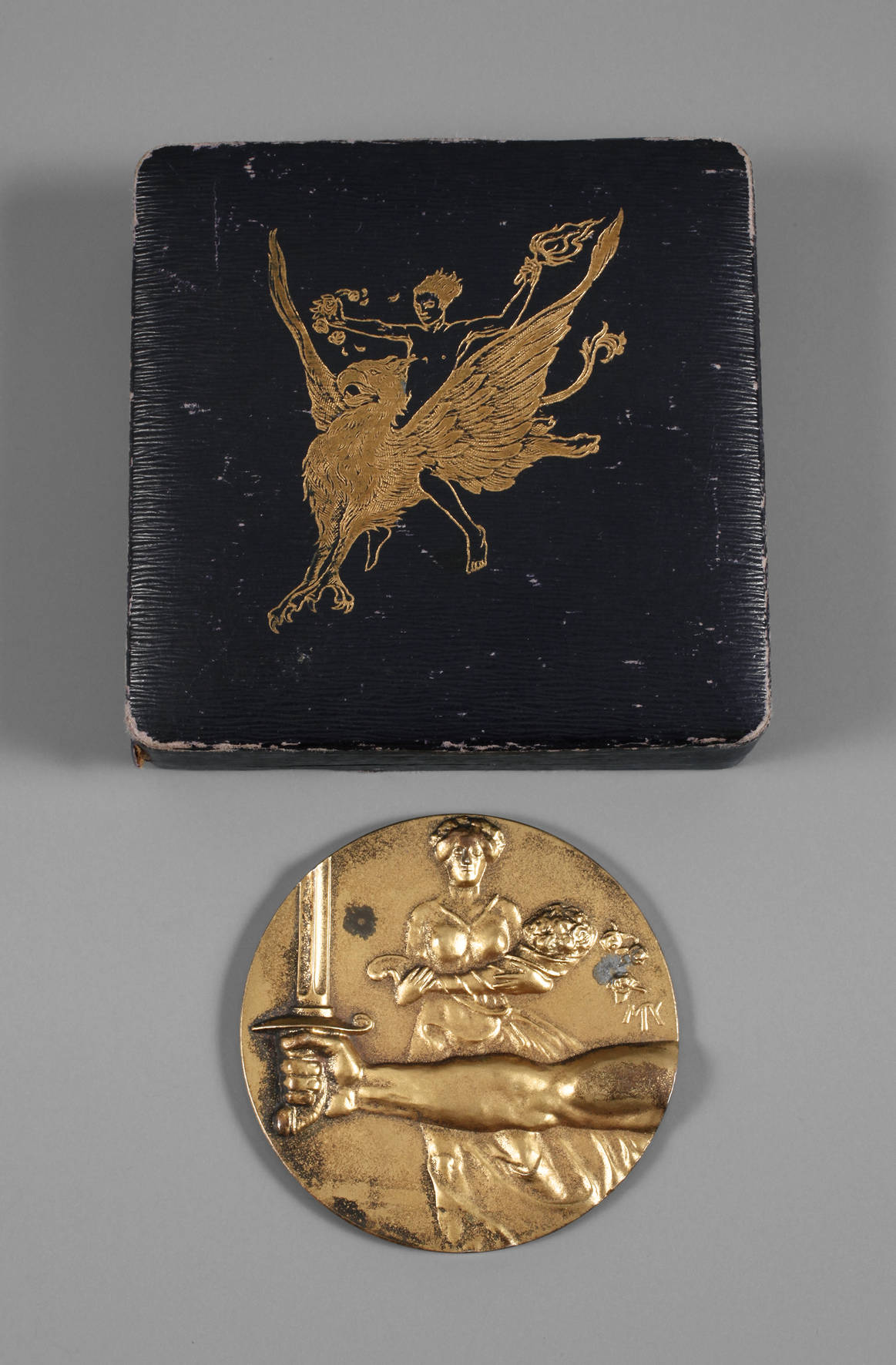 Vergoldete Silbermedaille Max Klinger 1914